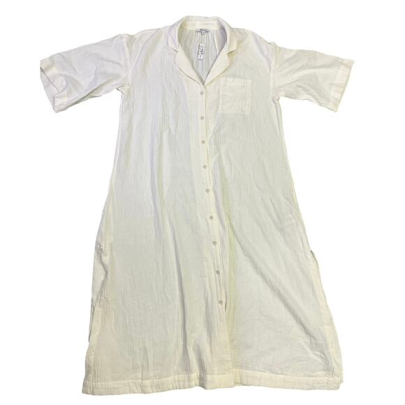 Madewell Lightestspun Cover Up Maxi Shirtdress NWT M Cream Featherweight Relax - Picture 3 of 11